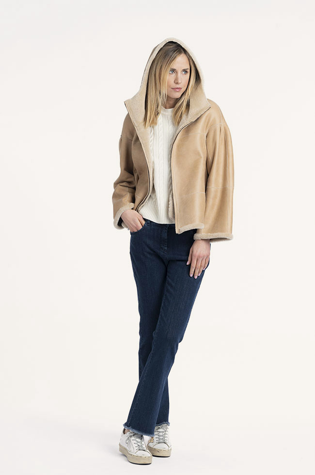 Montone shearling reversibile